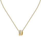morellato 18k gold plated vintage bold necklace stainless steel gold plated crystal 40+5cm