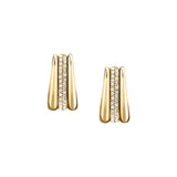 morellato 18k gold plated vintage bold earrings stainless steel gold plated crystal 2cm