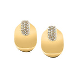 morellato 18k gold plated vintage bold earrings stainless steel gold plated crystal 3.1cm