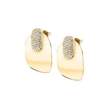 morellato 18k gold plated vintage bold earrings stainless steel gold plated crystal 3.1cm