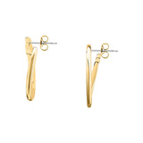 morellato 18k gold plated vintage bold earrings stainless steel gold plated 2.8cm