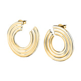morellato 18k gold plated vintage bold earrings stainless steel gold plated 2.8cm