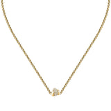 morellato 18k gold plated legame neckl ss yg crystal white 40+5cm