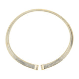 morellato 18k gold plated onda neck ss yg crystal white �12.2cm