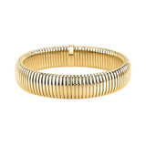 morellato 18k gold plated onda bangle ss yg size m �6cm