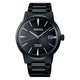 seiko presage cocktail time: �the black velvet� black ion plated watch