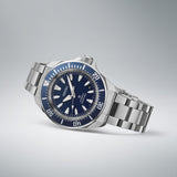 seiko prospex 4r compact mechanical diver's watch in cobalt blue