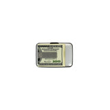 ogon silver aluminium credit card holder with money clip