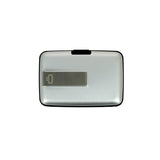 ogon silver aluminium credit card holder with money clip