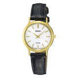 seiko solar ladies gold plated strap watch