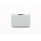ogon stockholmv2 silver aluminium credit card holder  metal lock