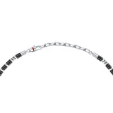 sector basic necklace stainless steel agate black 50+5cm