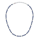 sector basic necklace stainless steel lasurite blue 50+5cm