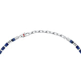 sector basic necklace stainless steel lasurite blue 50+5cm