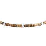 sector basic bracelet stainless steel picture jasper 19+3cm