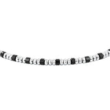 sector basic bracelet stainless steel agate black 19+3cm