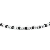 sector basic bracelet stainless steel agate black 19+3cm