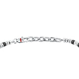 sector basic bracelet stainless steel agate black 19+3cm