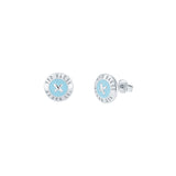 ted baker-mini button earrings enamel aqua
