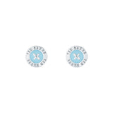 ted baker-mini button earrings enamel aqua