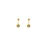 areal plisse crystal ball drop earring