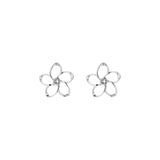 basilio: crystal mini blossom stud earring silver/crystal