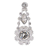 somaa: crystal daisy lace earring silver/crystal