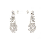 somaa: crystal daisy lace earring silver/crystal