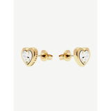 ted baker han: crystal heart earring gold & clear crystal