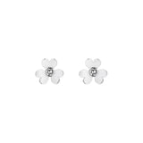 hansila: heart blossom stud earring silver/crystal