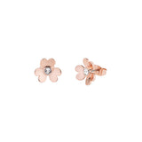 hansila: heart blossom stud earring rose gold/crystal