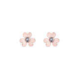 hansila: heart blossom stud earring rose gold/crystal