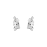 harela: heart blossom clip earring silver/crystal