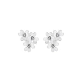 harela: heart blossom clip earring silver/crystal
