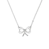 lahri: small heart bow pendant silver/crystal