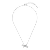 dameka: ribbon bow pendant silver/crystal