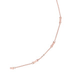 ted baker-: mini faceted bow necklace rose gold