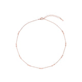 ted baker-: mini faceted bow necklace rose gold
