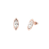 iclyn: arctic crystal stud earring rose gold