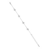 heniee: swarovski crystal heart bracelet silver