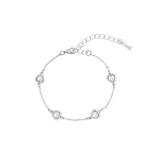 heniee: swarovski crystal heart bracelet silver