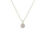 blenra: mother of pearl pendant button pale gold