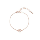 brenna: mother of pearl bracelet button rose gold