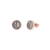 ted baker-dolly mix round glitter rose gold stud earring