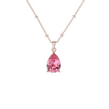 ted baker cashell: crystal candy teardrop rose gold pendant