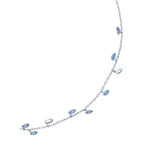 ted baker-crystal vine choker silver blue crystal