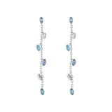 ted baker-crystal vine drop earrings silver blue crystal