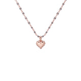 ted baker: sparkle heart enamel chain pendant rose gold silver glitter