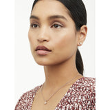 ted baker: sparkle heart enamel chain pendant rose gold silver glitter