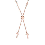 ted baker:: sparkle heart enamel chain bracelet rose gold silver glitter